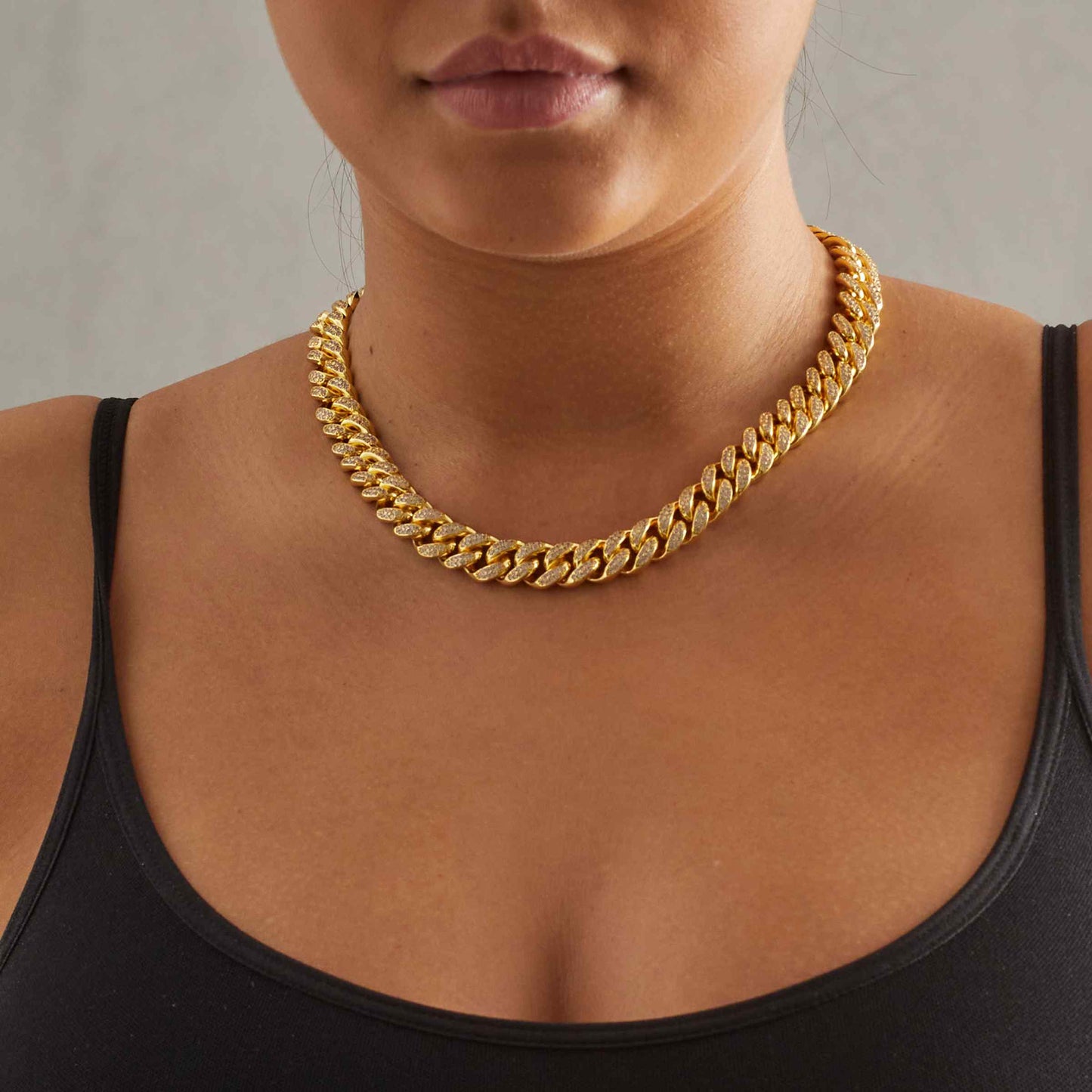 12 MM GIRL'S CUBAN CHAIN - GOLD