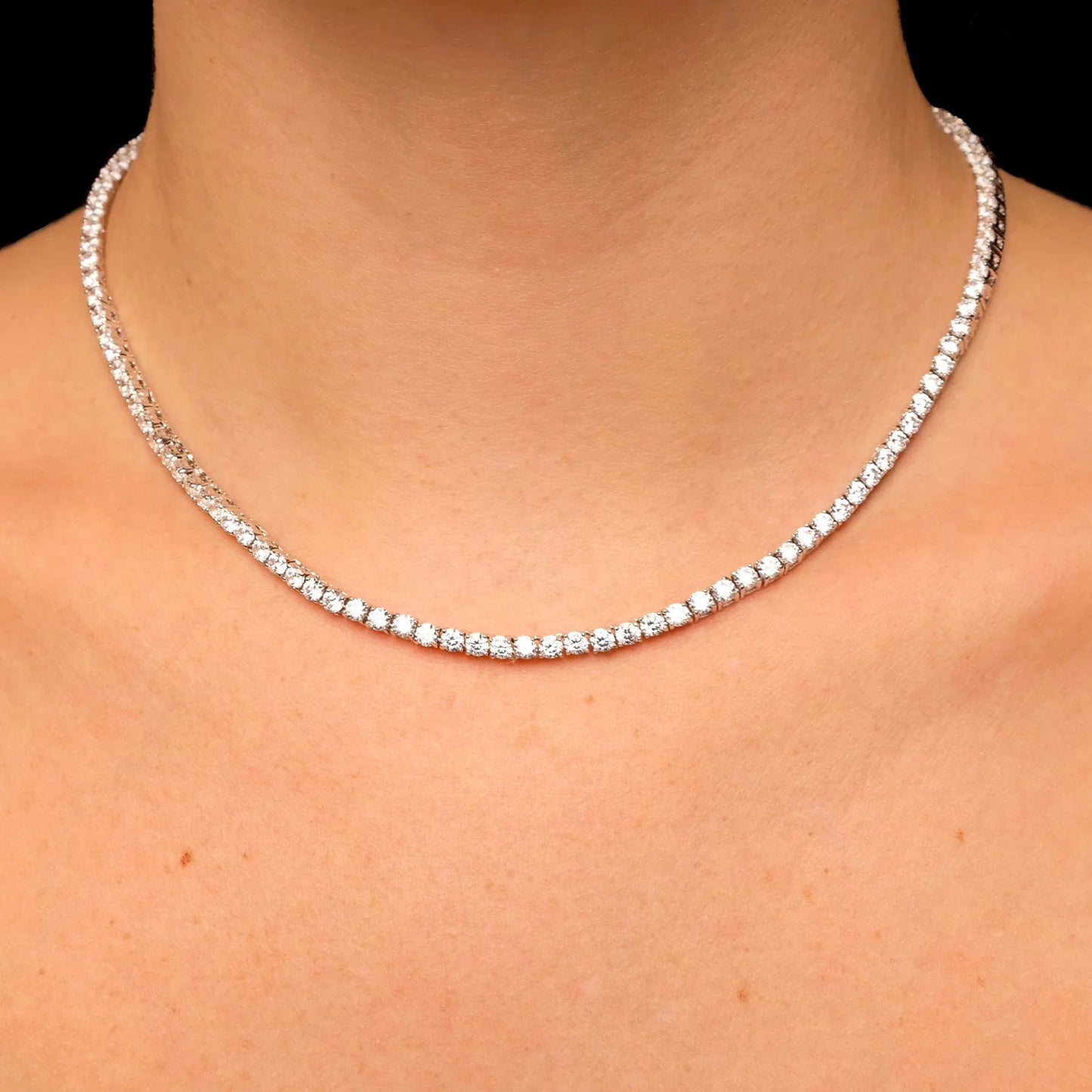 4 MM GIRL'S TENNIS CHAIN - WHITE GOLD